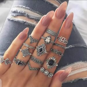 15 Pieces Rings For Girls - High Quality Imported Latest Design 15 pcs Ring Set For Girls - Ring Set For Women - Fashion Jewellery