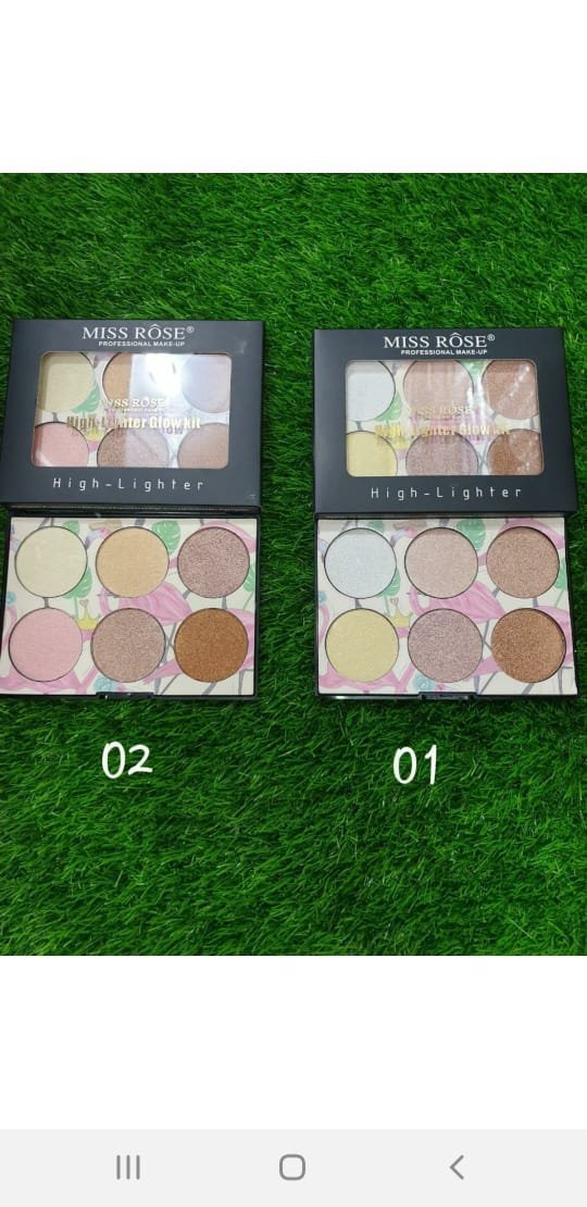 MISS ROSE 6 Color Highlighter Palette - Image 2